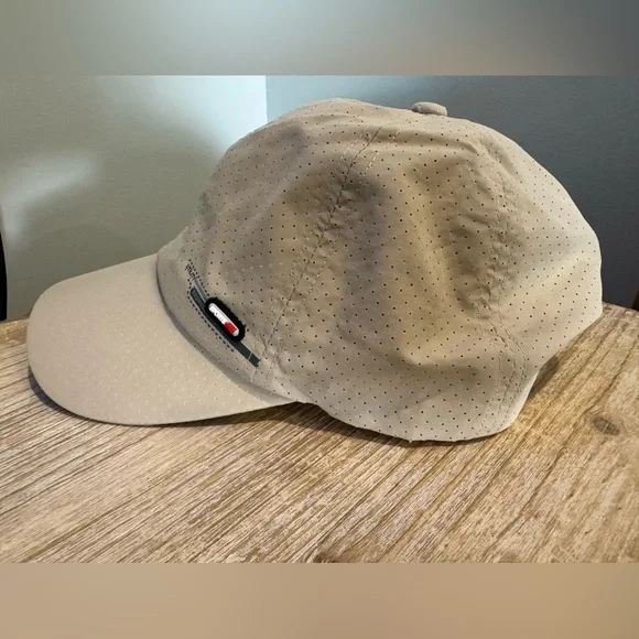 Beige Perforated Utility Sports Aspects Cap - Picture 3 of 7